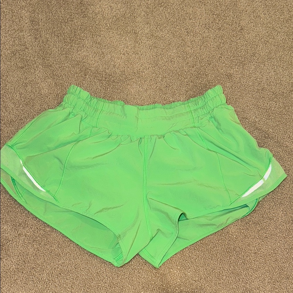 Lululemon Athletica Bright Green Athletic Shorts
